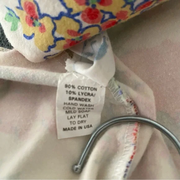 VINTAGE 1980’S BETSEY JOHNSON PUNK LABEL FLORAL TOP AND LEGGINGS SET SIZE LARGE - Picture 6 of 6